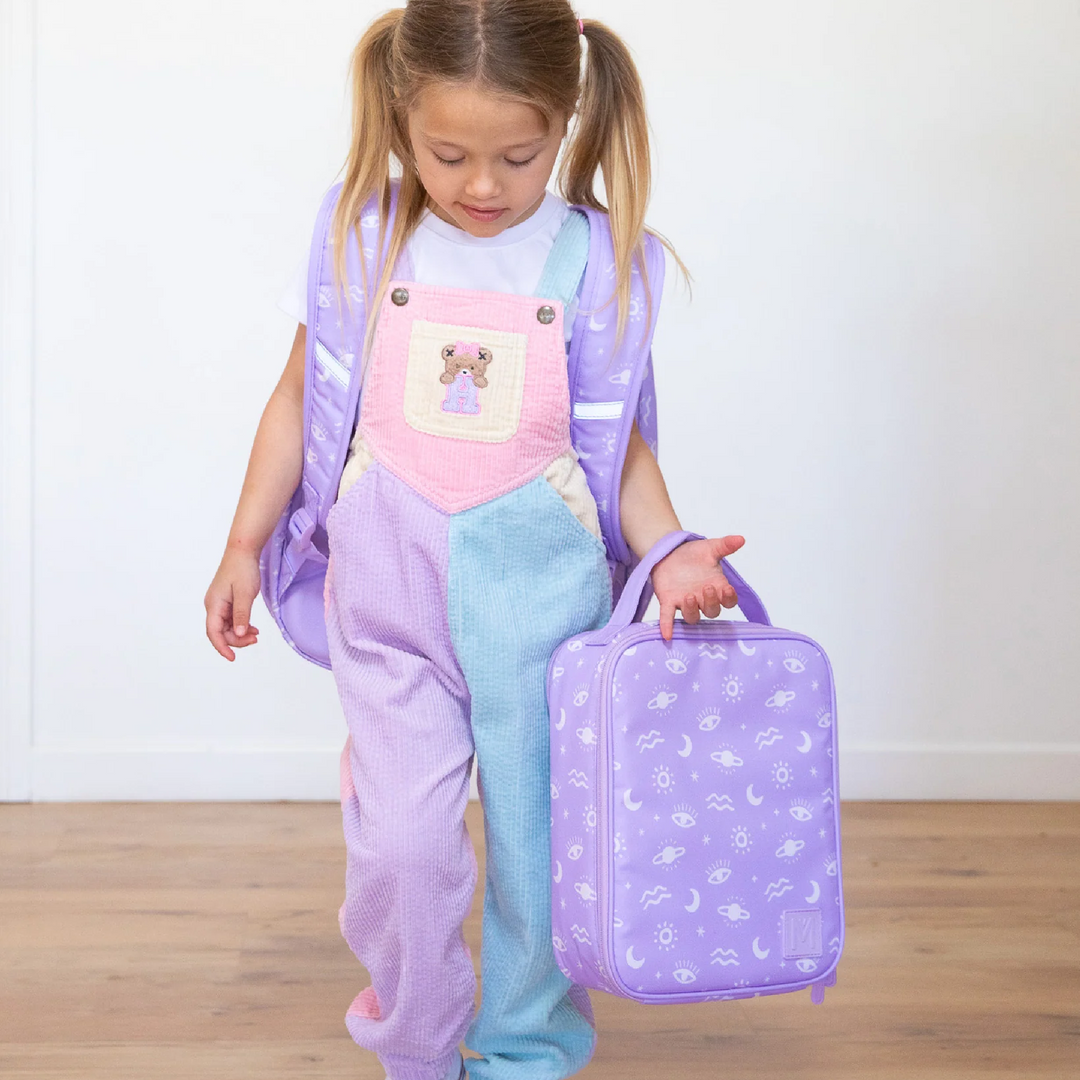 MontiiCo Large Insulated Lunch Bag & Ice Pack - Cosmic Bloom