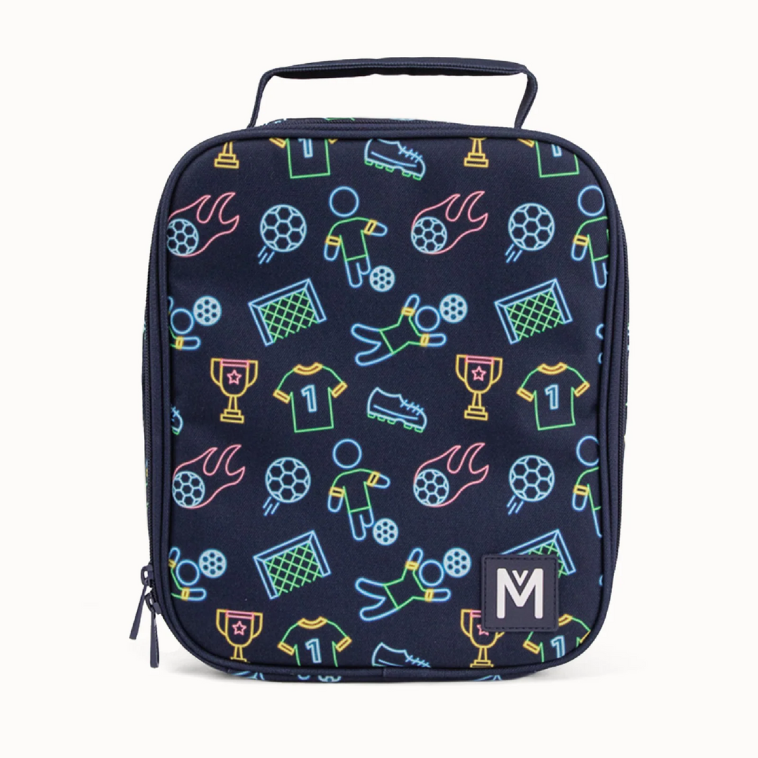 MontiiCo Large Insulated Lunch Bag & Ice Pack - Goal Keeper