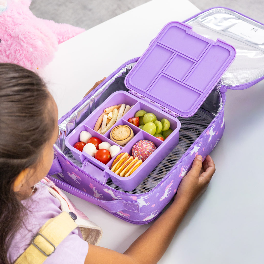 MontiiCo Large Insulated Lunch Bag & Ice Pack - Unicorn