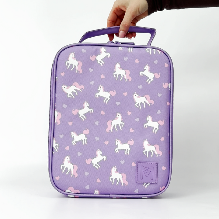 MontiiCo Large Insulated Lunch Bag & Ice Pack - Unicorn