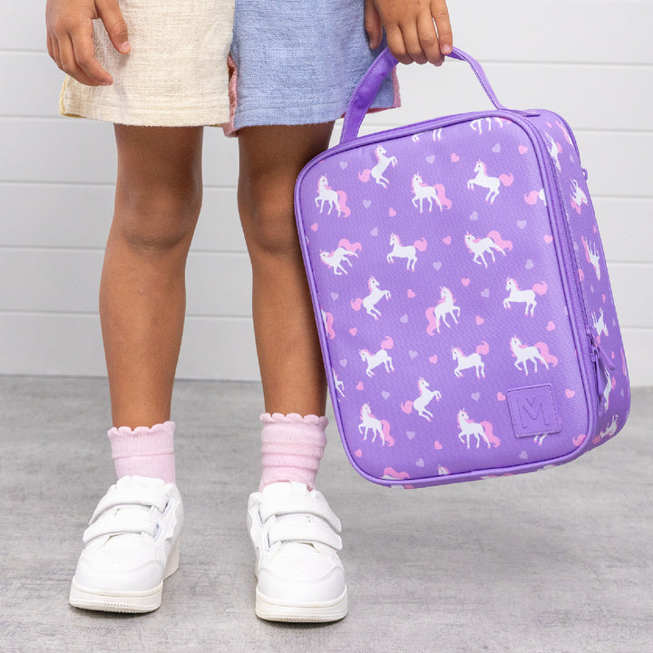 MontiiCo Large Insulated Lunch Bag & Ice Pack - Unicorn