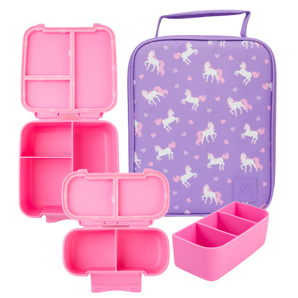 MontiiCo Large Lunch Bundle - Unicorn - Floss