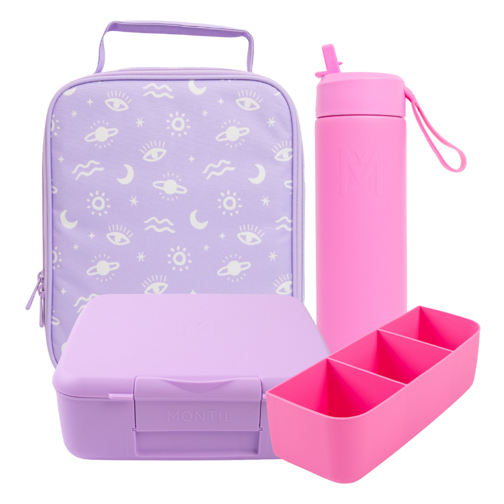 MontiiCo Large Lunch Bundle - Cosmic Bloom - FREE SHIPPING