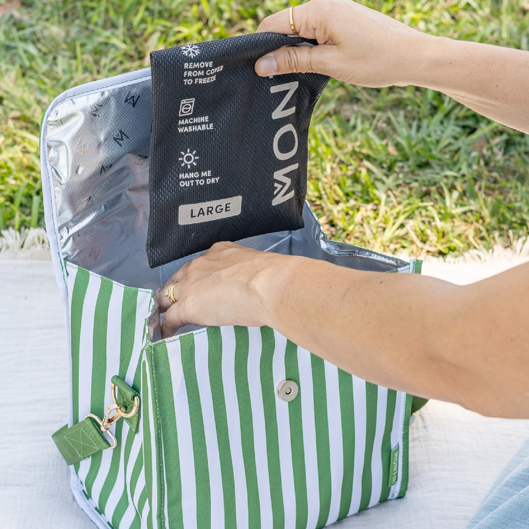 MontiiCo Insulated Lunch Carrier - Pickle Stripe