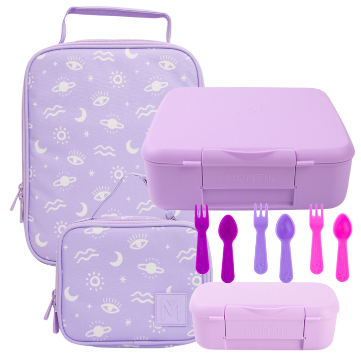 MontiiCo Lunch + Snack Bundle - Cosmic Bloom - FREE SHIPPING