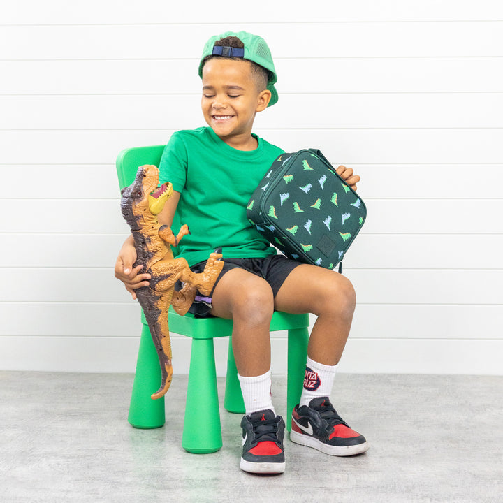 MontiiCo Insulated Medium Lunch Bag - Dinosaur