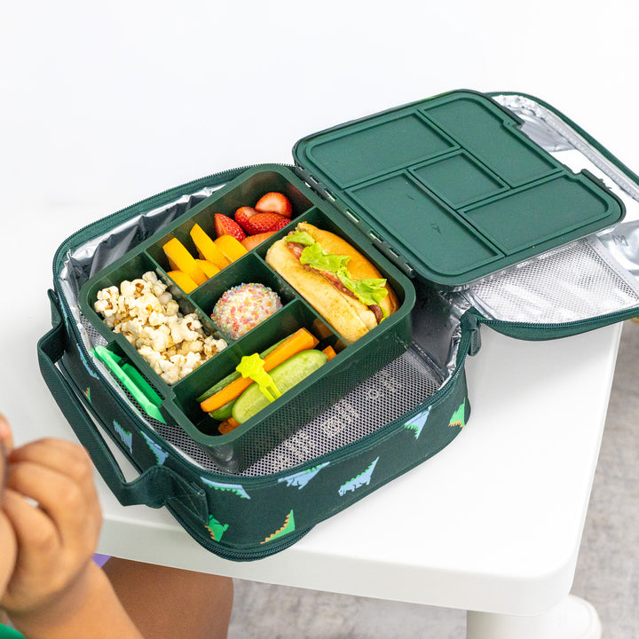 MontiiCo Insulated Medium Lunch Bag - Dinosaur