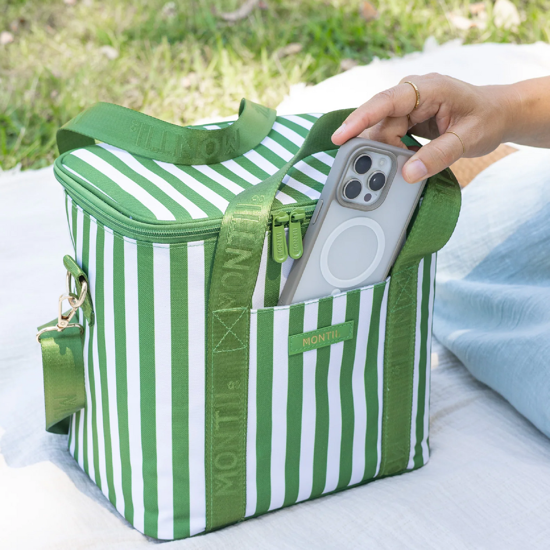 MontiiCo Insulated Midi Cooler - Pickle Stripe