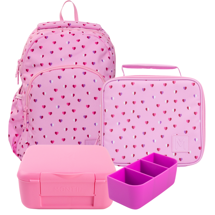 PRE-ORDER - MontiiCo Mini Backpack + Lunch Bundle - Sweetheart - FREE SHIPPING