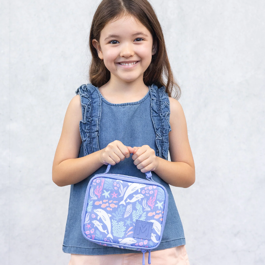 PRE-ORDER - MontiiCo Mini Insulated Lunch Bag - Dolphin Dreams