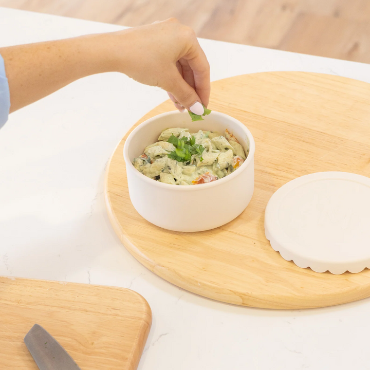 MontiiCo Silicone Scallop Bowl - Cream