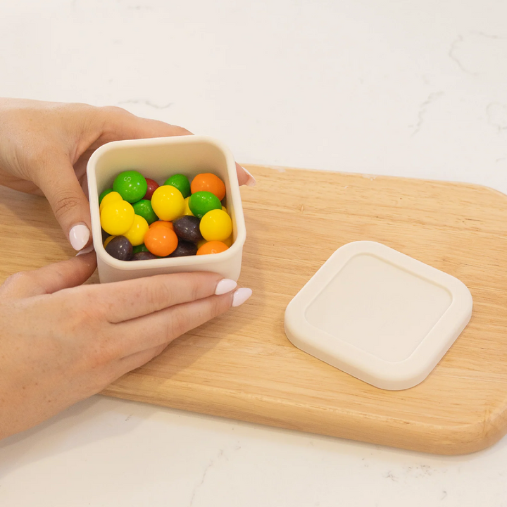 MontiiCo Silicone Snack Tub - Cream