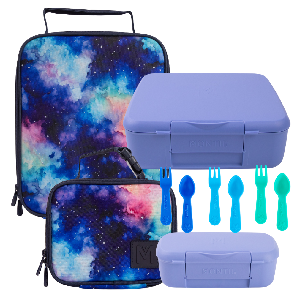 PRE-ORDER - MontiiCo Lunch + Snack Bundle - Starlight Splash - FREE SHIPPING