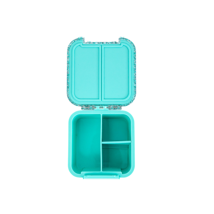 MontiiCo Two Snack Box - Turquoise GLITTER