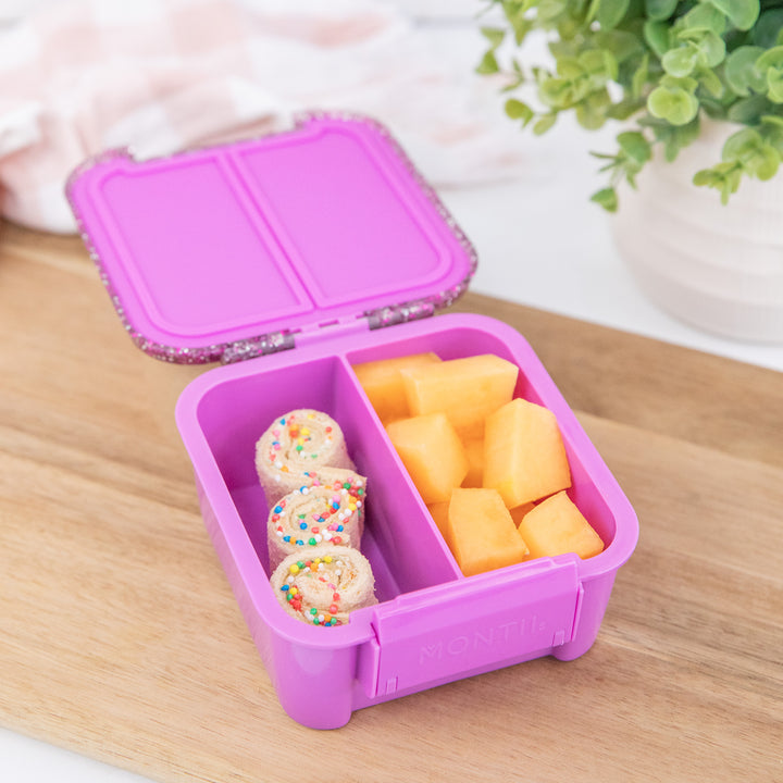 MontiiCo Two Snack Box - Magenta GLITTER