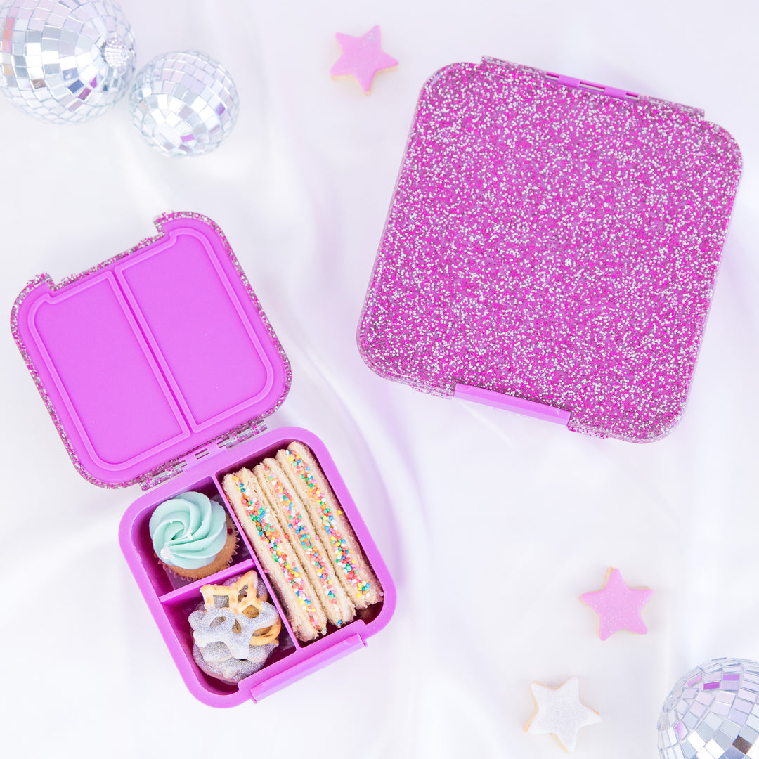 MontiiCo Two Snack Box - Magenta GLITTER