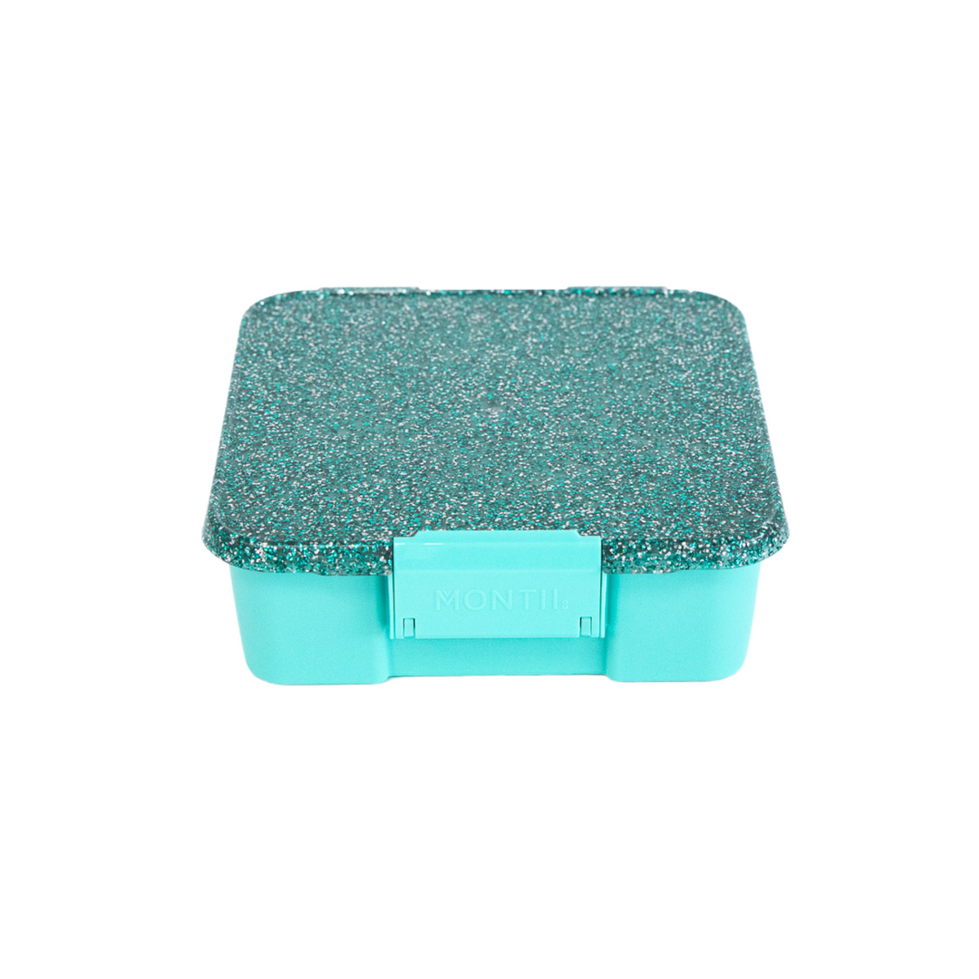 MontiiCo Bento Five Lunch Box - Turquoise GLITTER