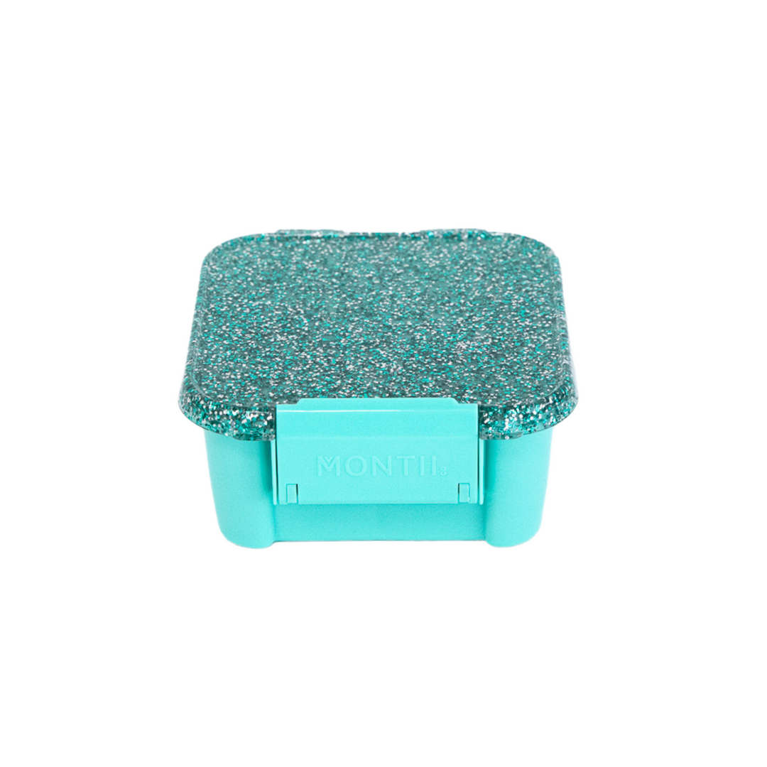 MontiiCo Two Snack Box - Turquoise GLITTER