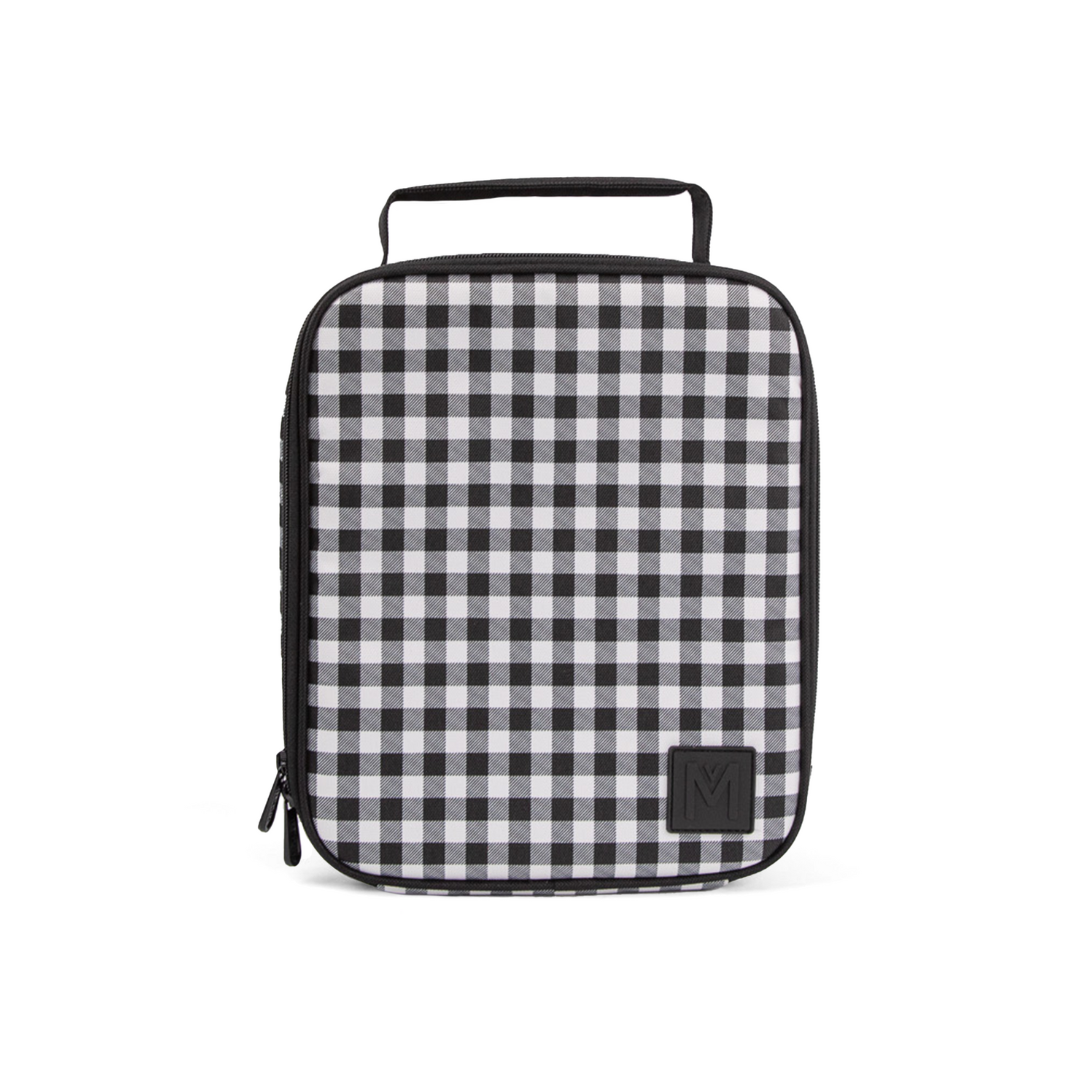 Pre-Order - MontiiCo Large Insulated Lunch Bag - Black Gingham