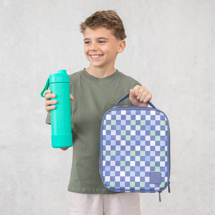 Pre-Order - MontiiCo Large Lunch Bag & Sipper Bottle Bundle - Checkmate
