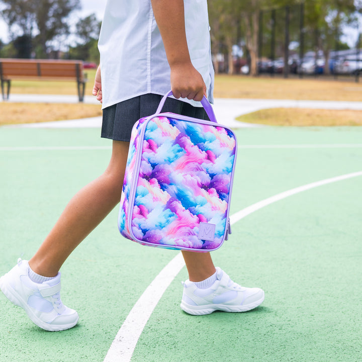 PRE-ORDER - MontiiCo Large Insulated Lunch Bag & Ice Pack - Candy Clouds