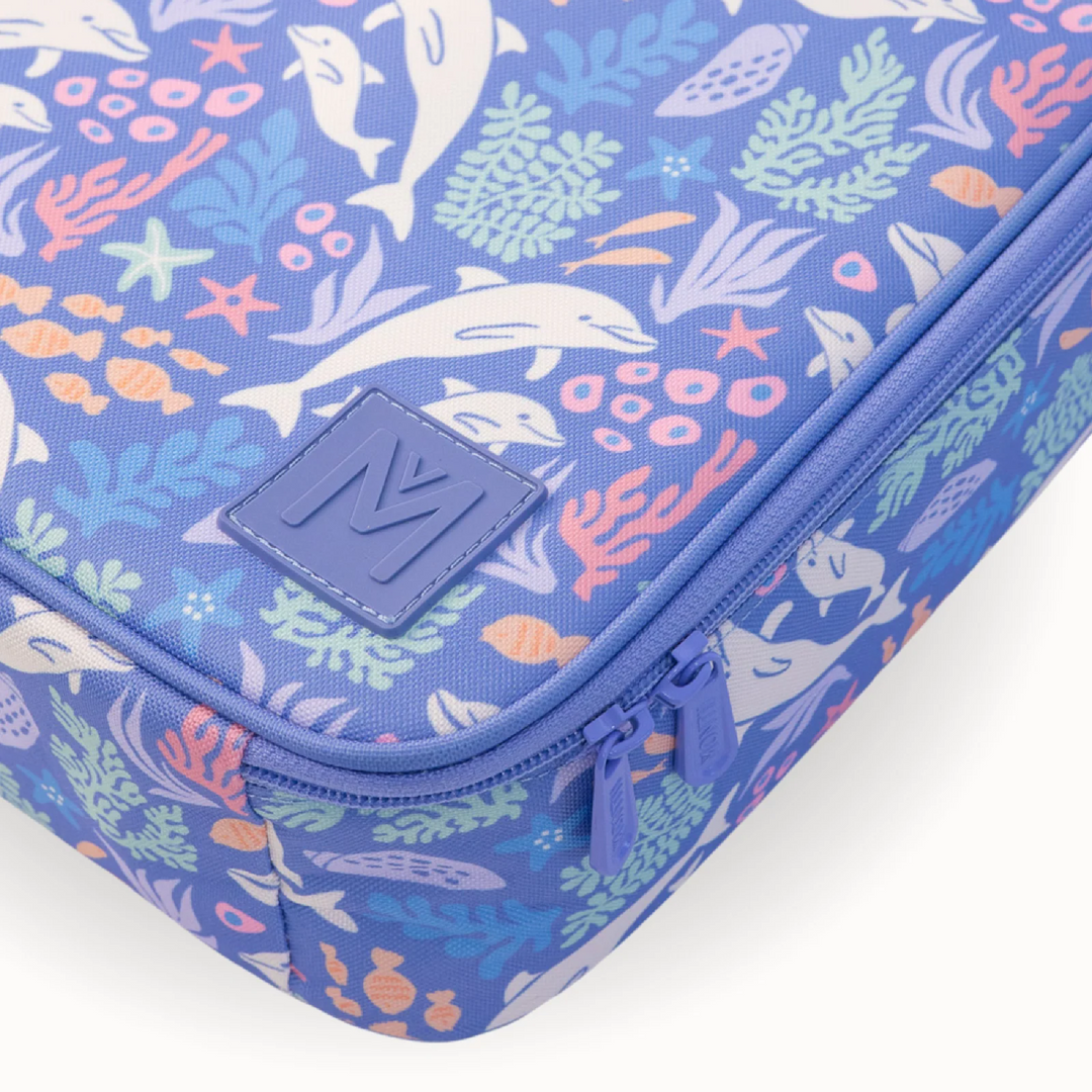PRE-ORDER - MontiiCo Large Insulated Lunch Bag - Dolphin Dreams