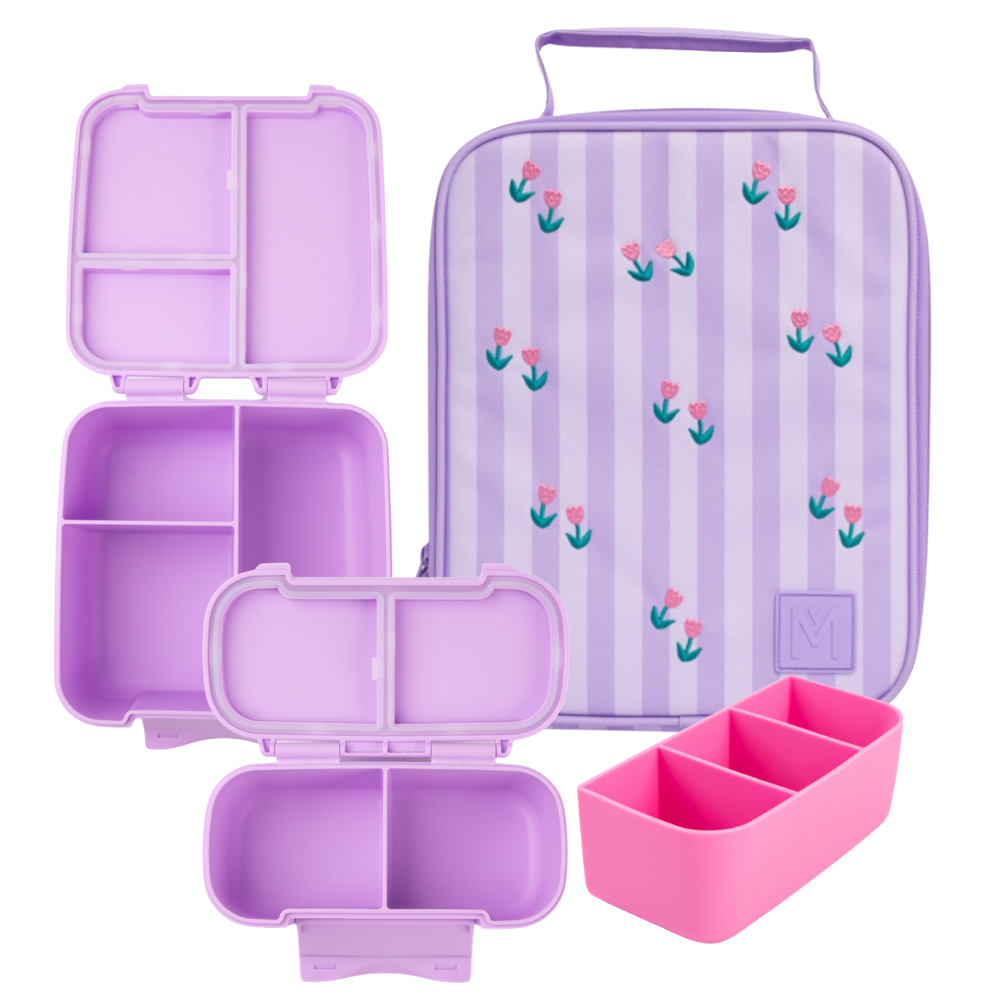 MontiiCo Large Lunch Bundle - Tiny Tulips