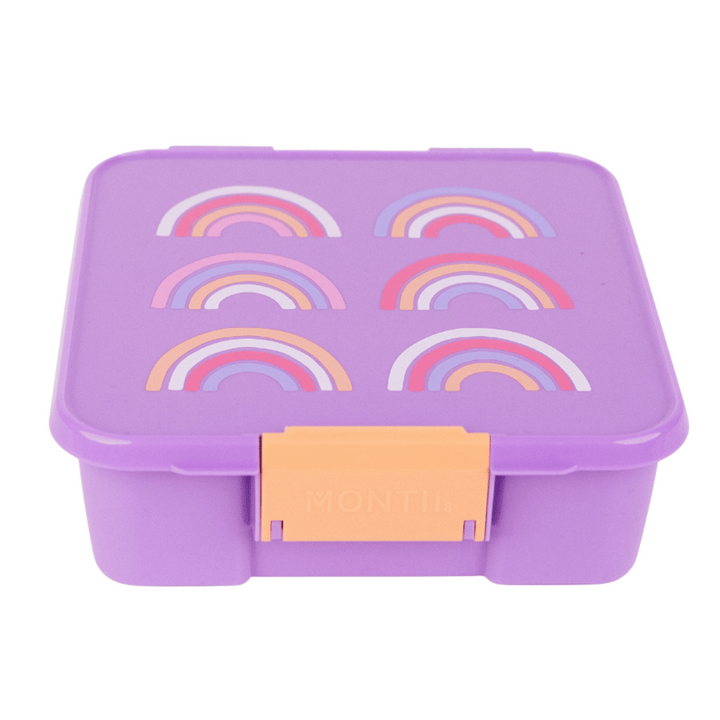 MontiiCo Bento Five & Two Lunch Box Bundle - Bonus Cups - Rainbow Roller