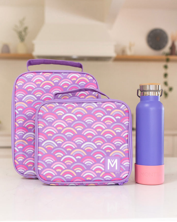 MontiiCo Insulated Lunch Bag - MEDIUM - Rainbow Roller