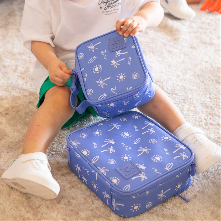 MontiiCo Large Insulated Lunch Bag & Ice Pack - Tide Break