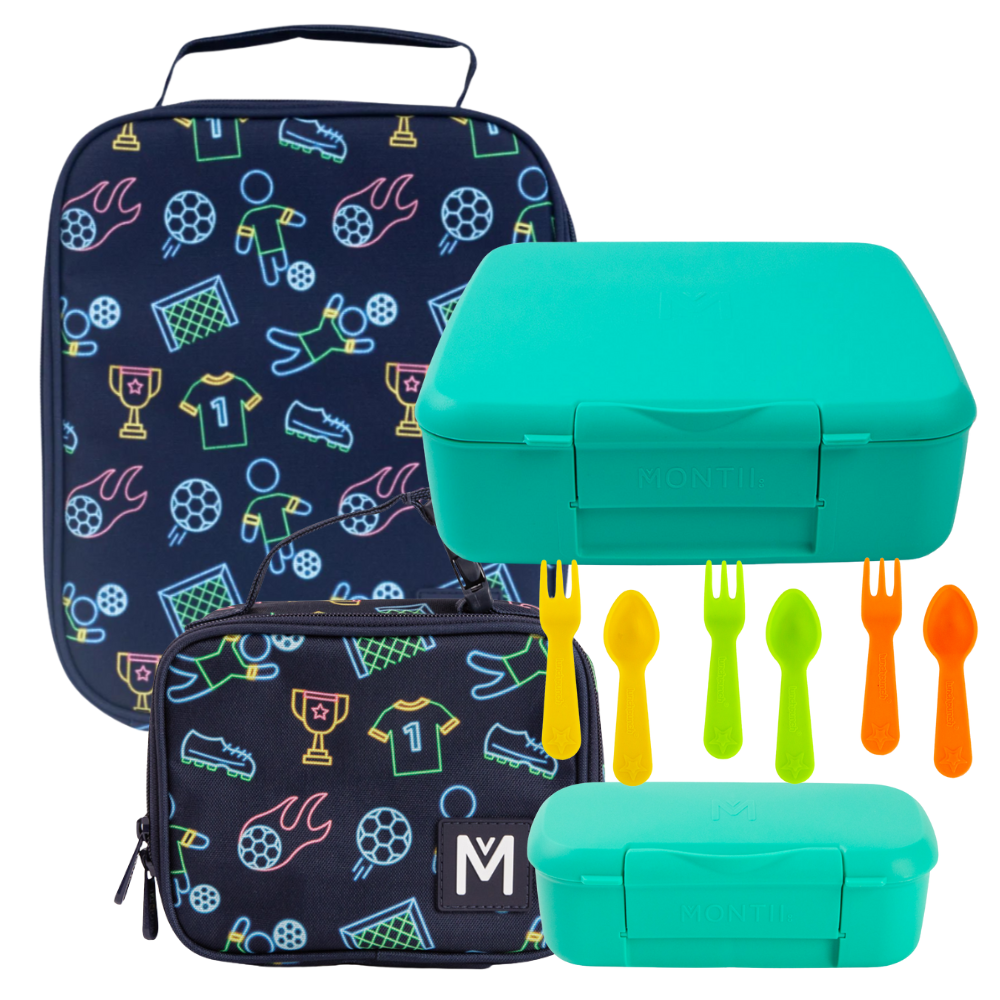 PRE-ORDER - MontiiCo Lunch + Snack Bundle - Goal Keeper - FREE SHIPPING