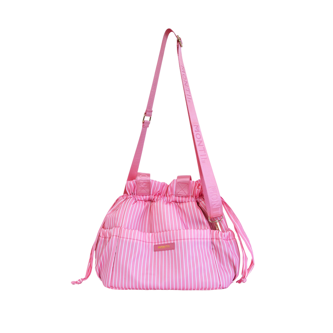 MontiiCo Insulated Lunch Tote Bag - Candy Stripe Camellia