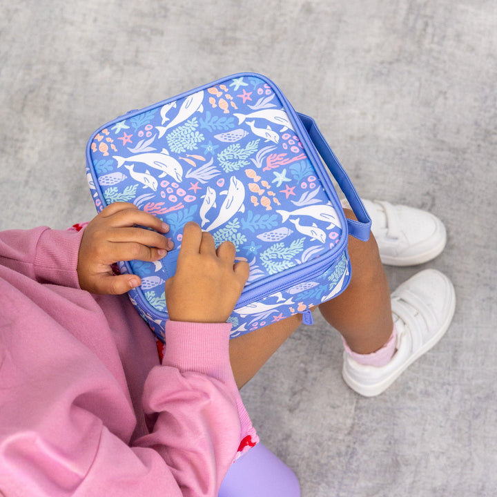 MontiiCo Insulated Medium Lunch Bag - Dolphin Dreams