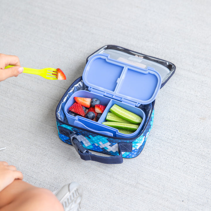 MontiiCo Mini Insulated Lunch Bag - Block Land
