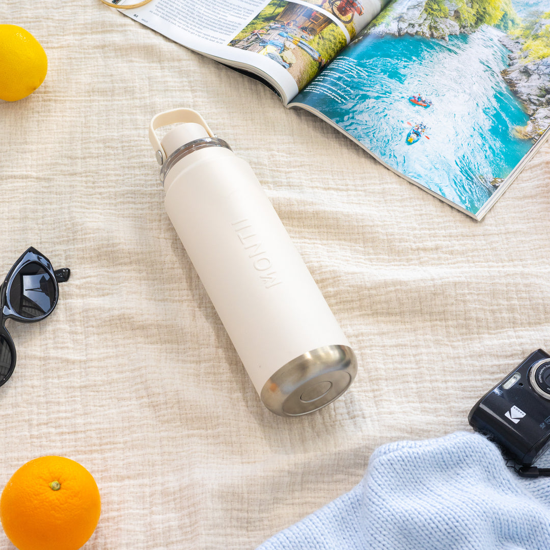 PRE-ORDER - MontiiCo Quench Drink Bottle - 700ml - Cream