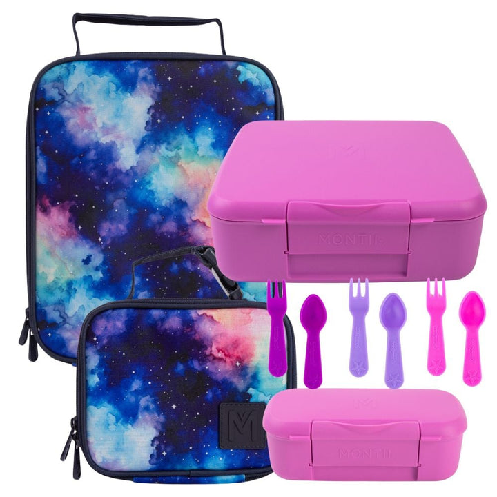 MontiiCo Lunch + Snack Bundle - Starlight/Fuchsia - FREE SHIPPING