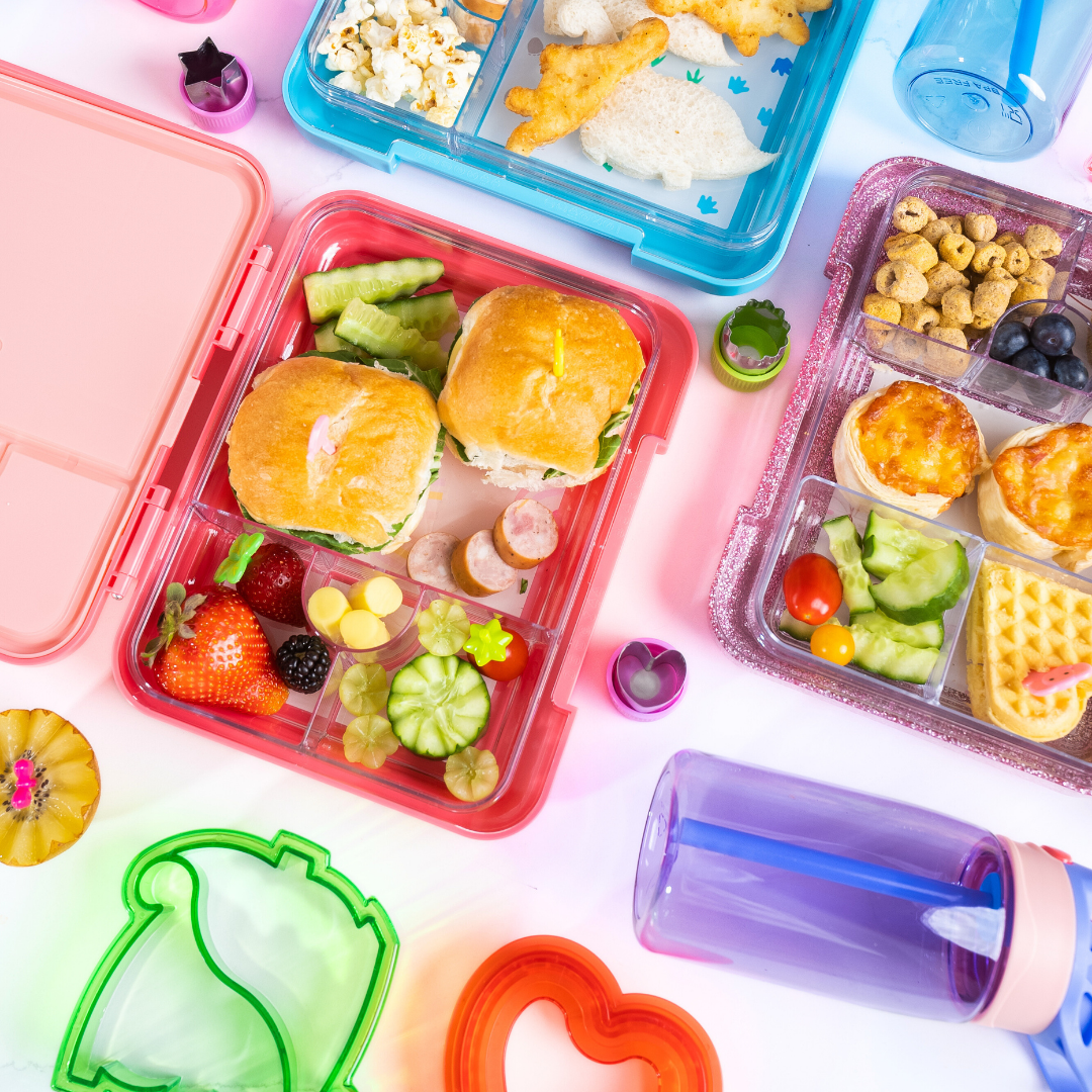 Mum Made Yum Large Bento Lunch Box - Teal Sparkle