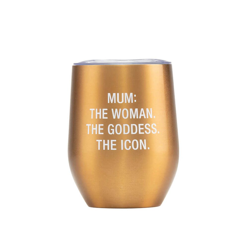 Insulated Wine Tumbler - Mum The Icon