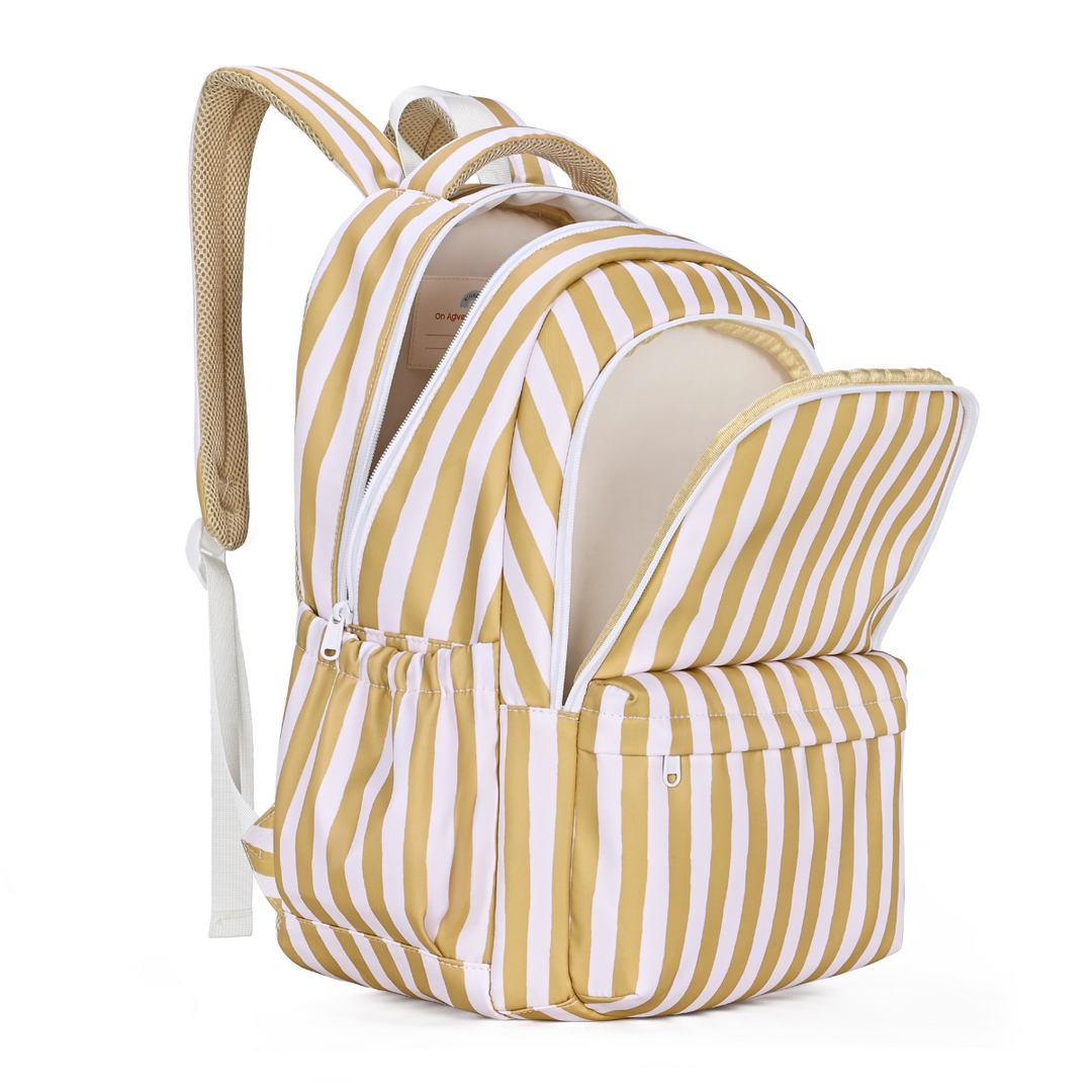 Kinnder Campus School Backpack - Mustard Stripe