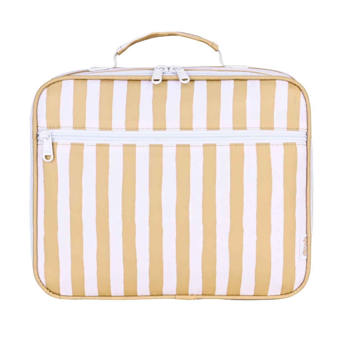 Kinnder JUNIOR Insulated Lunch Bag + Ice Pack - Mustard Stripe