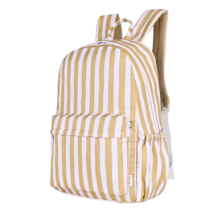 Kinnder Junior Kindy/School Backpack - Mustard Stripe