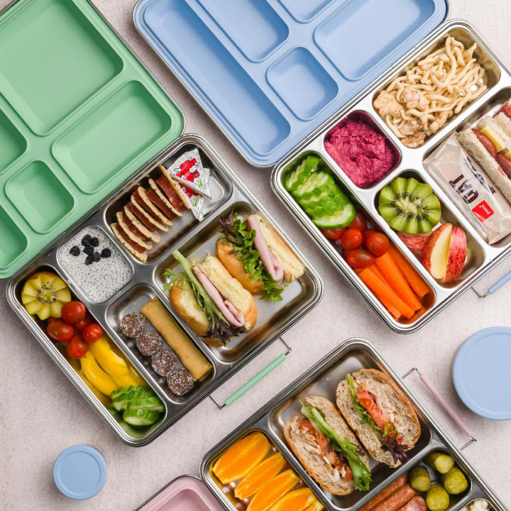 Nestling Jumbo Stainless Steel Bento Box - Sage
