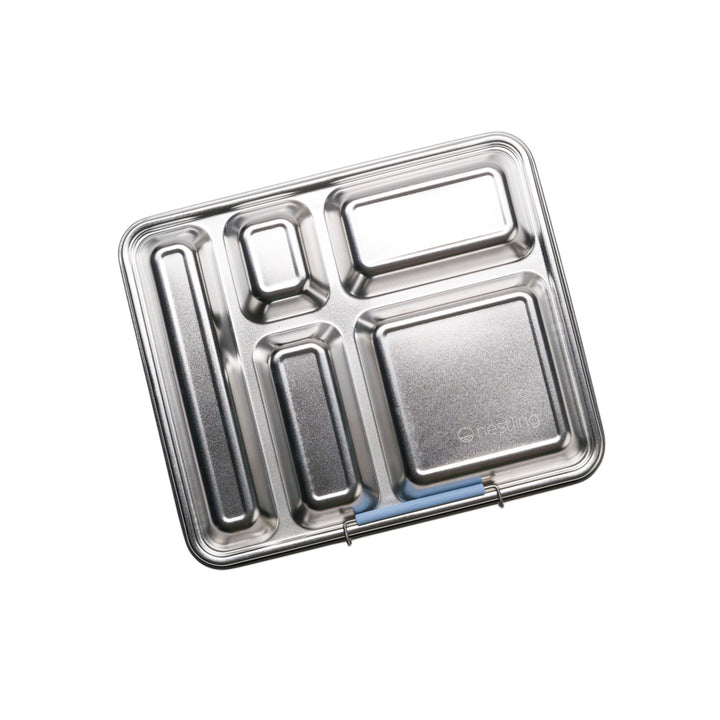 Nestling Jumbo Stainless Steel Bento Box - Dusty Blue