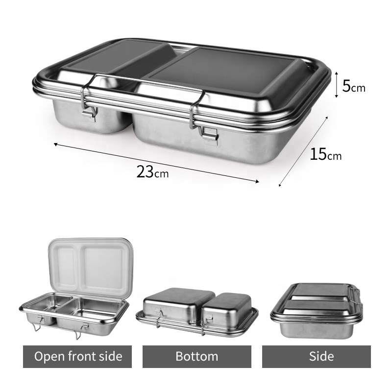 Ecococoon Stainless Steel TWIN Bento Box - Pink Rose