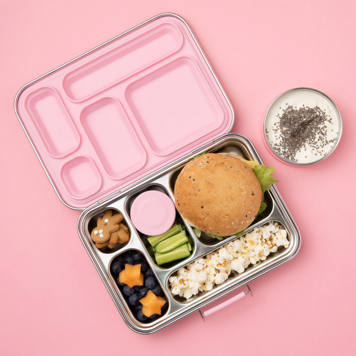 Nudie Rudie Lunch Box Stainless Steel Bento Box & Pots - Pink