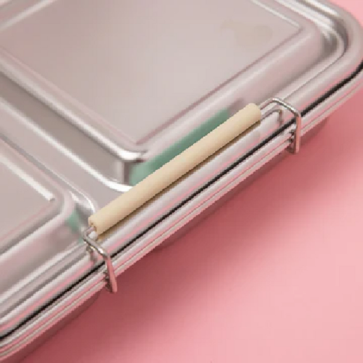 Nudie Rudie Lunch Box Stainless Steel TWIN Bento Box & Pots - Oatmeal