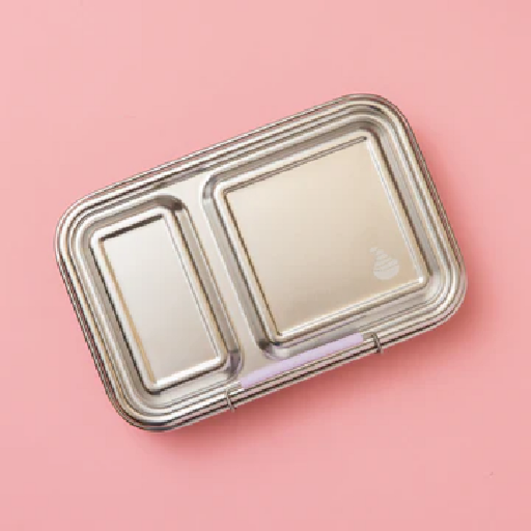 Nudie Rudie Lunch Box Stainless Steel TWIN Bento Box & Pots - Soft Lilac