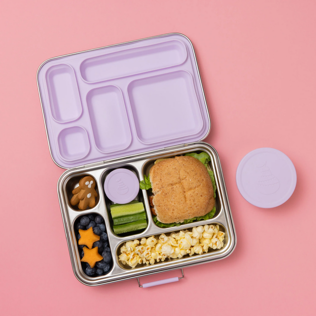 Nudie Rudie Lunch Box Stainless Steel Bento Box & Pots - Soft Lilac