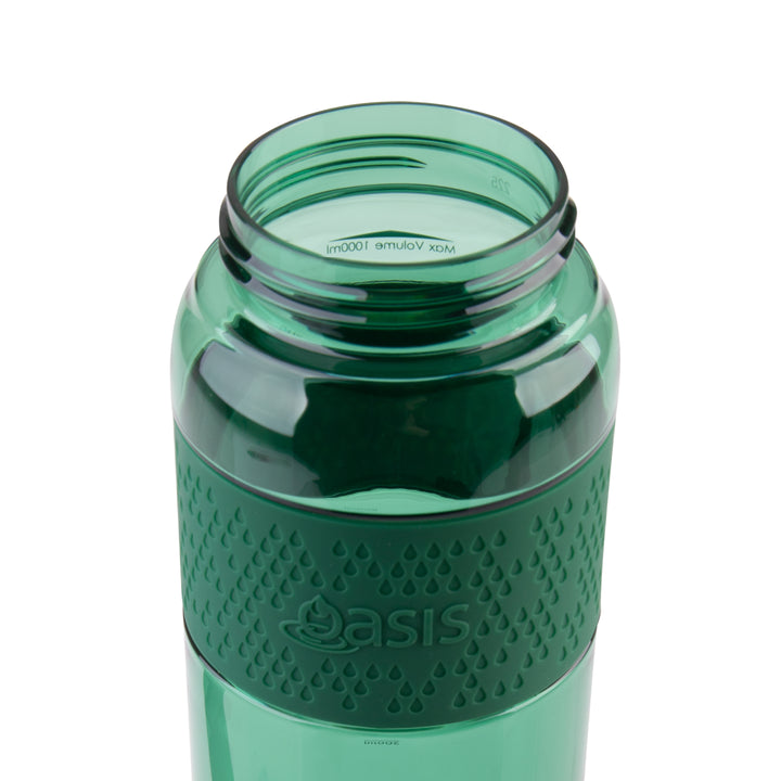 Oasis Tritan Sports Sipper Bottle - 1L - Forest Green