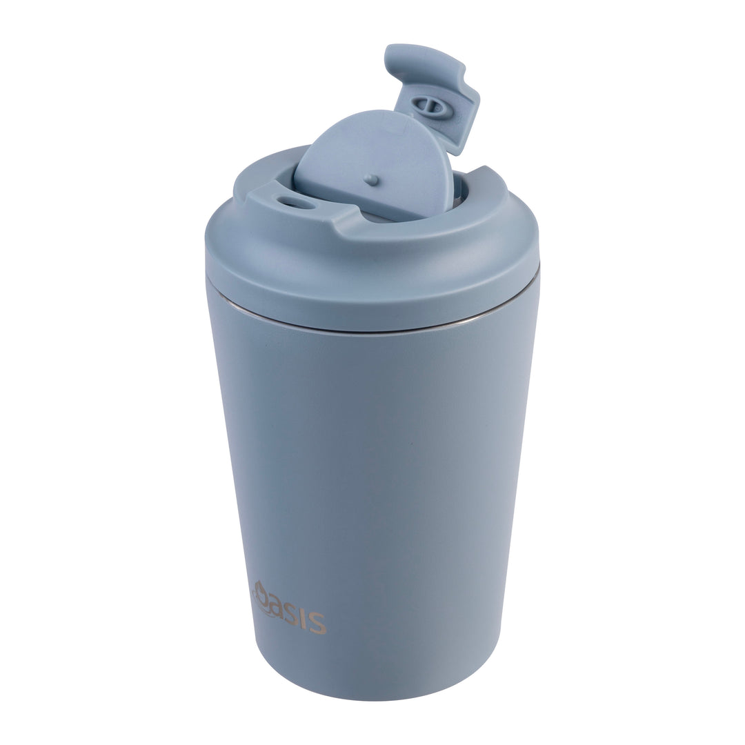 Oasis Ceramic Lined Insulated Coffee Cup - Hazy Blue
